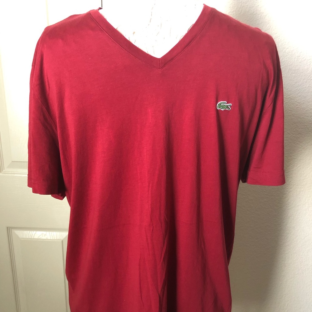 Authentic Lacoste V neck tee